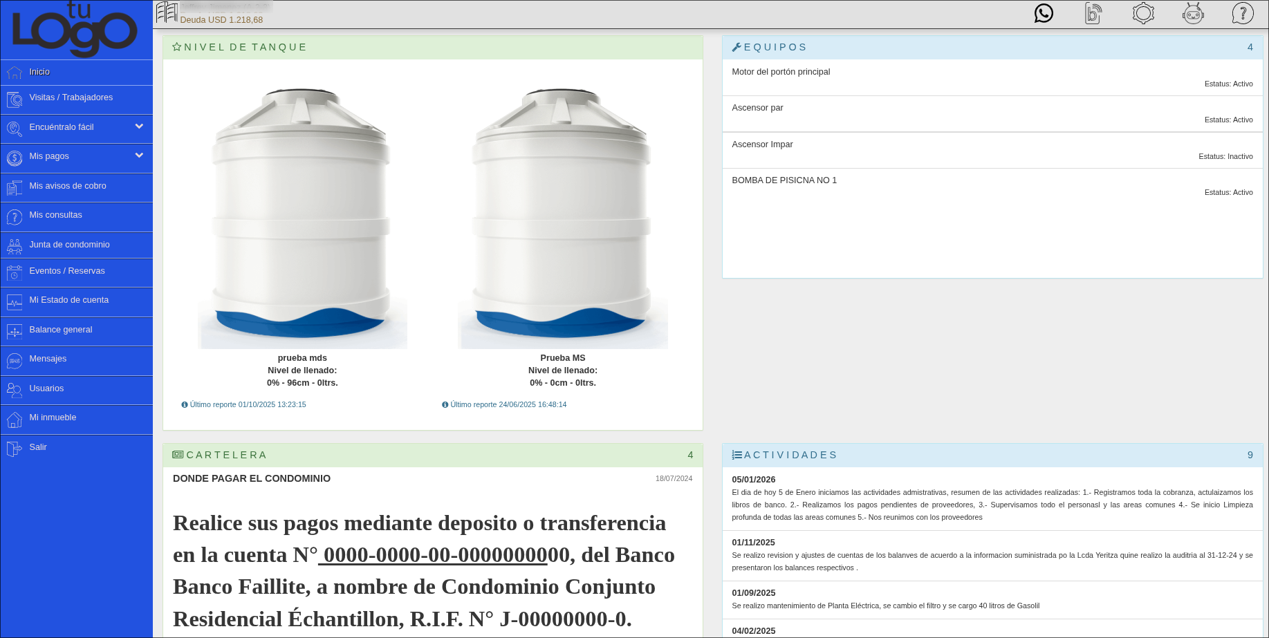 Panel de Control Integral